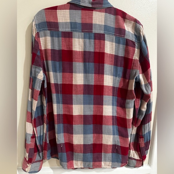 Red and Blue Plaid Button-Up - Picture 3 of 7